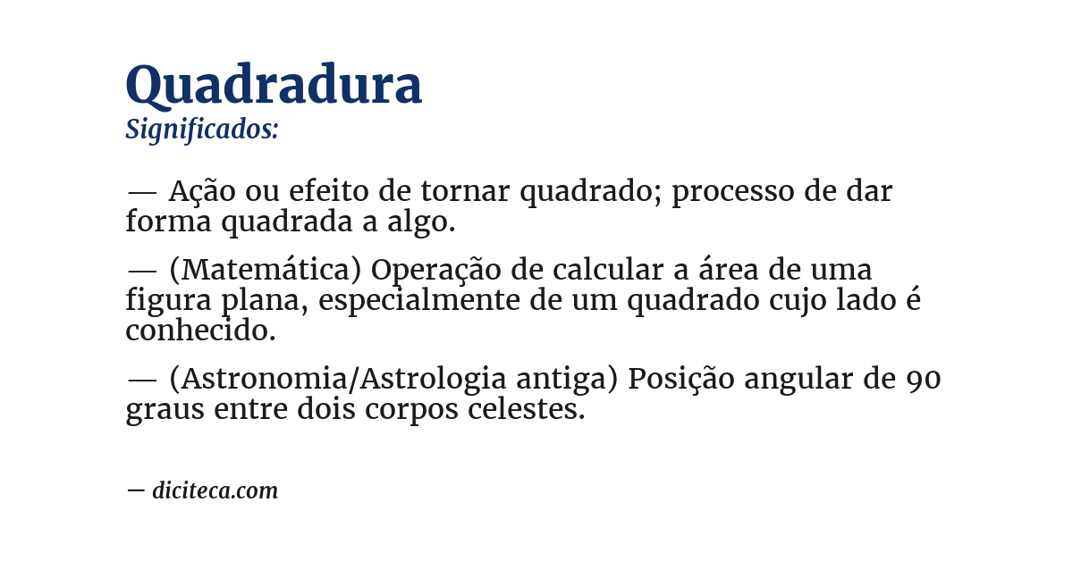 Significado de quadradura