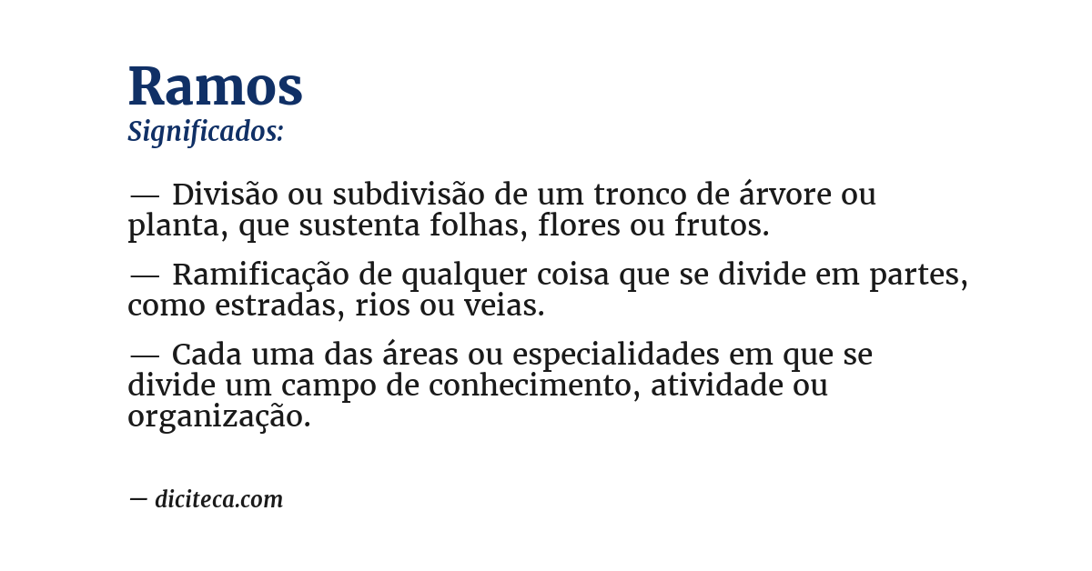 Significado de ramos