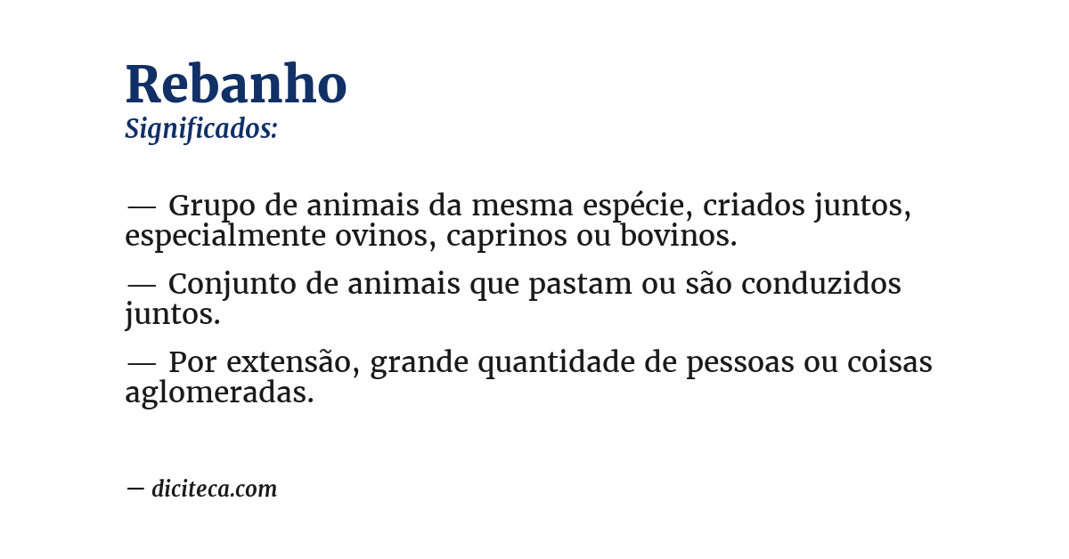 Significado de rebanho