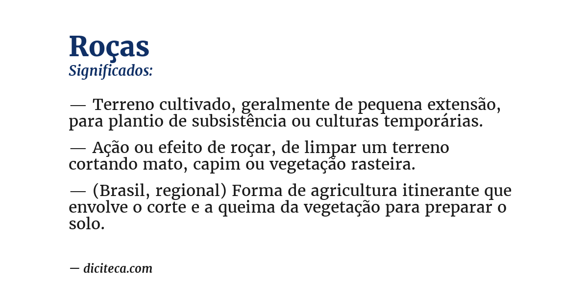 Significado de roças