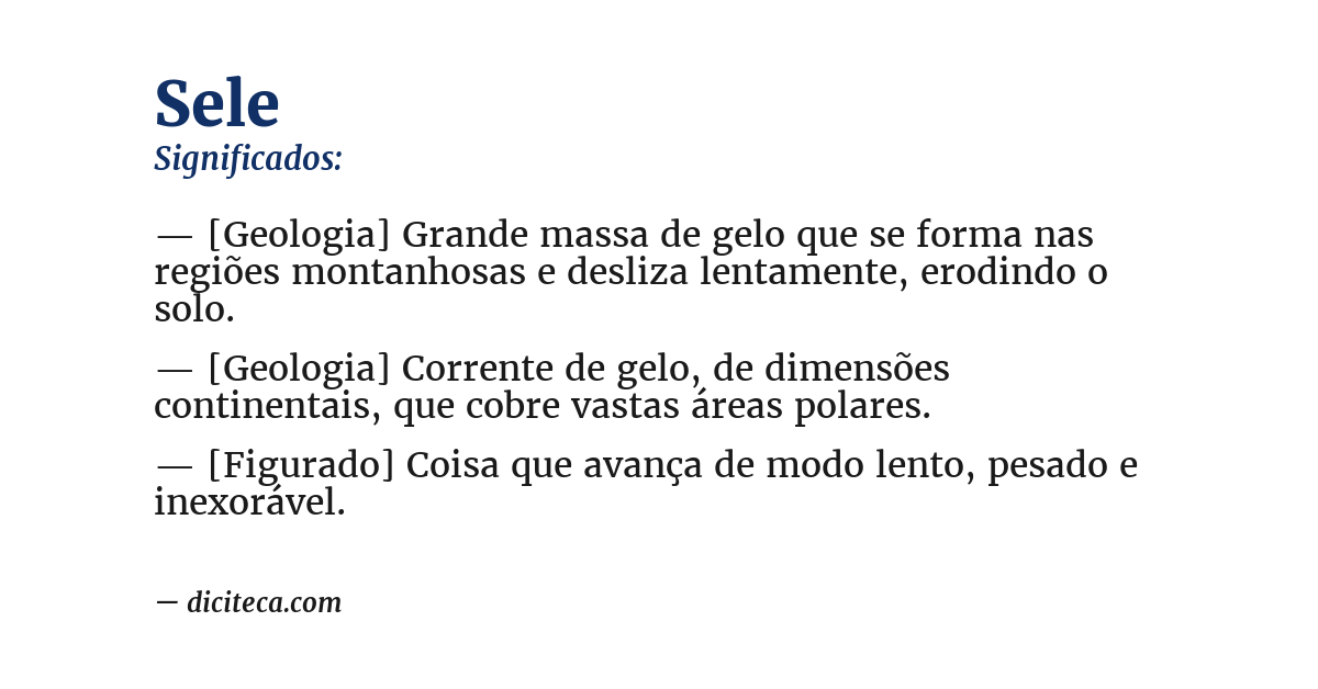 Significado de sele