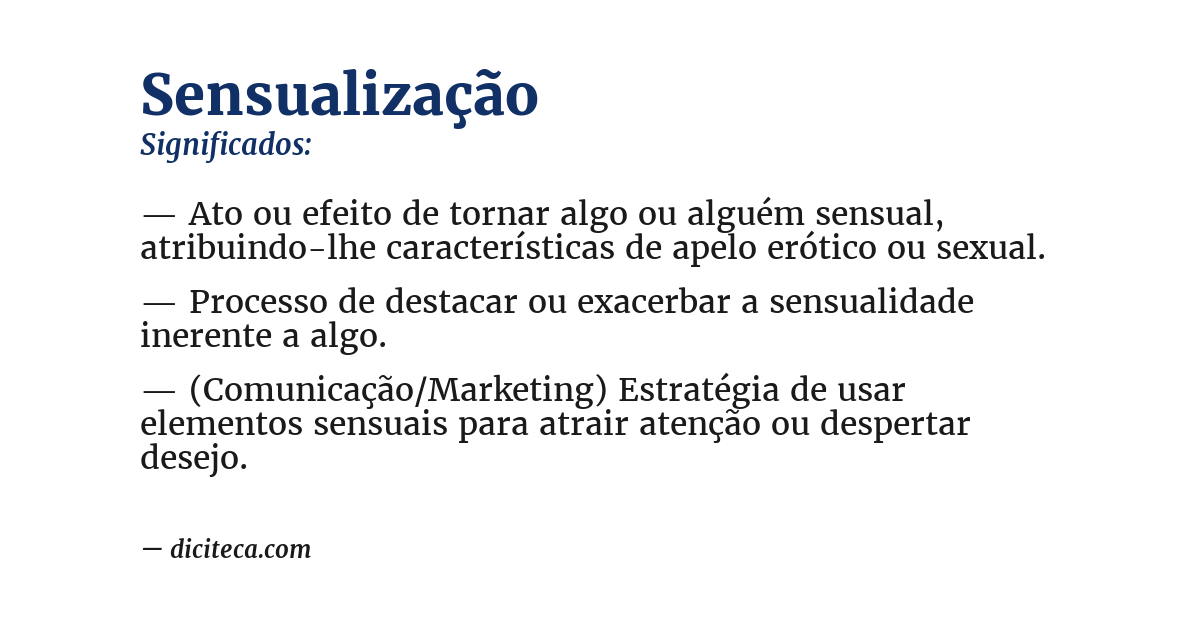 Significado de sensualização