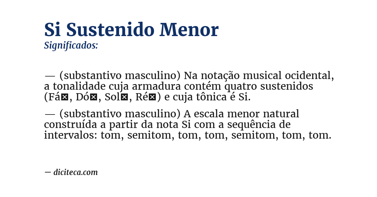 Significado de si sustenido menor