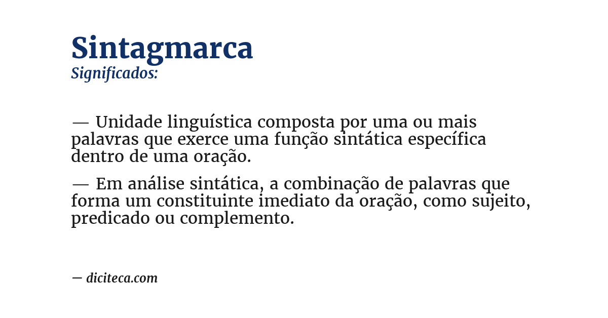 Significado de sintagmarca