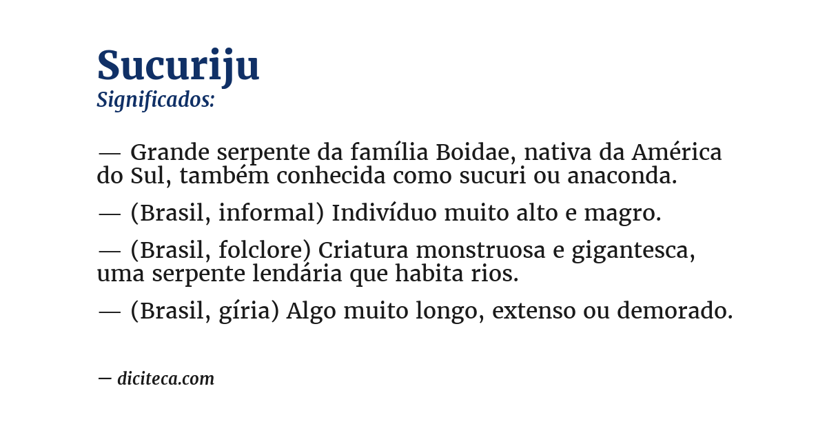 Significado de sucuriju