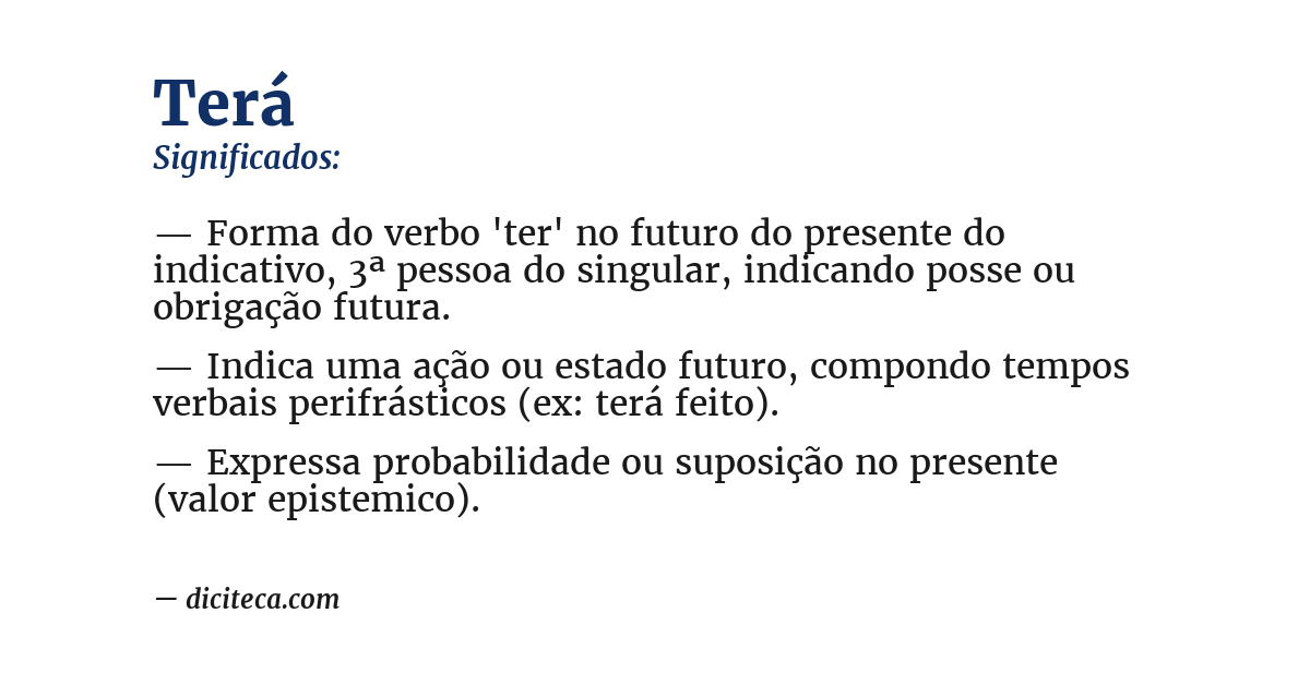 Significado de terá