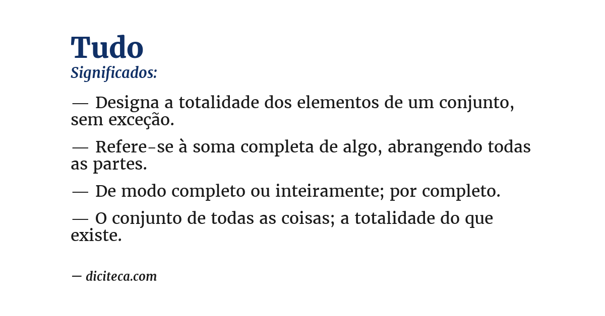Significado de tudo