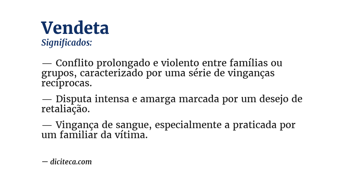 Significado de vendeta
