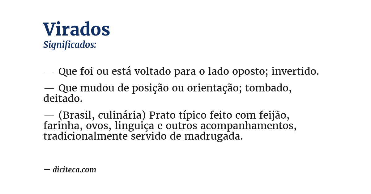 Significado de virados