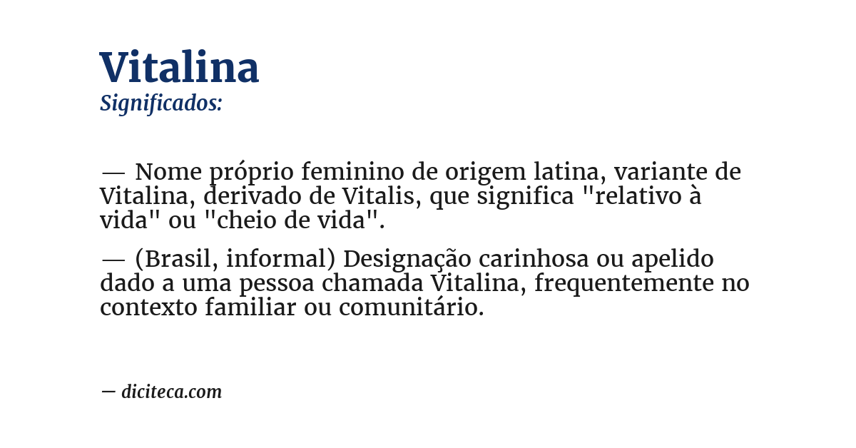Significado de vitalina