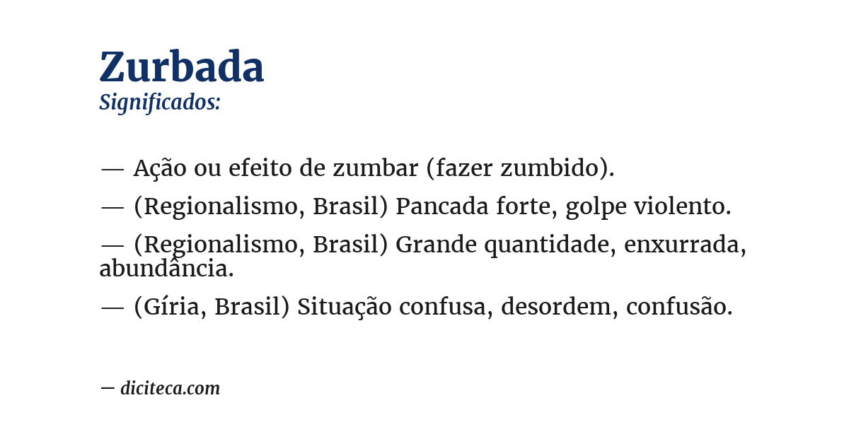 Significado de zurbada