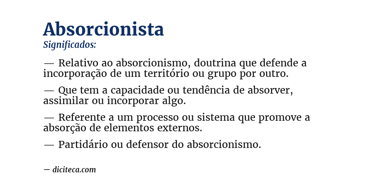 Significado de absorcionista