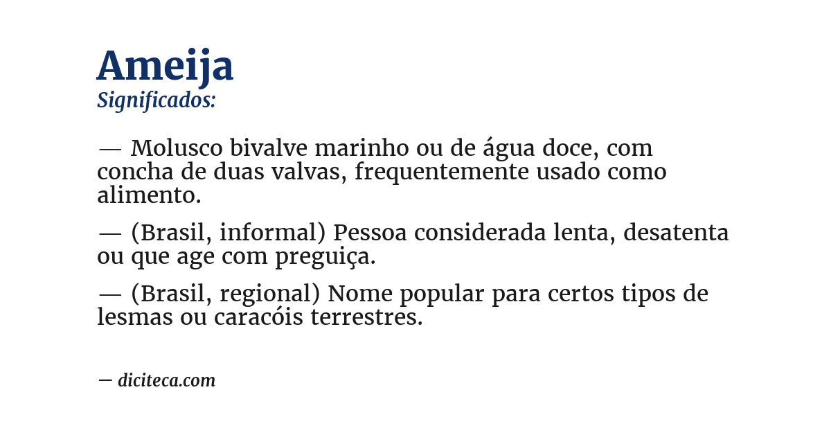 Significado de ameija