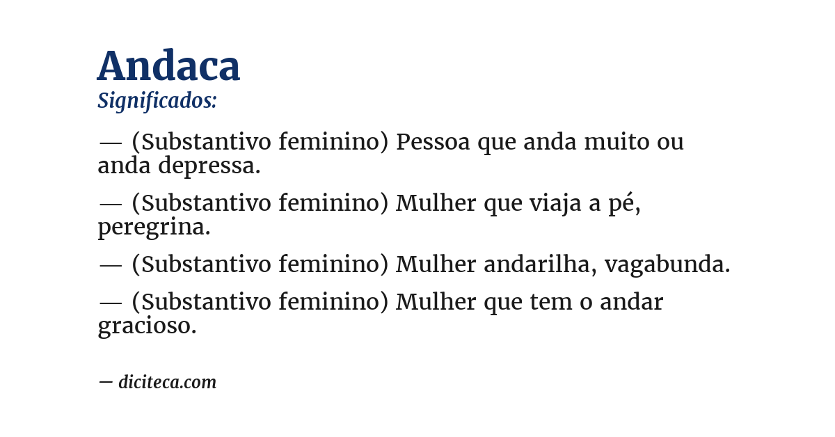 Significado de andaca