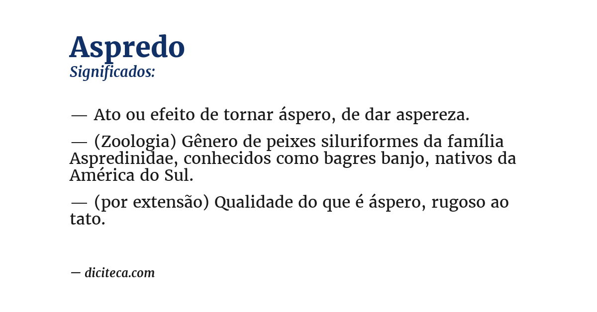 Significado de aspredo
