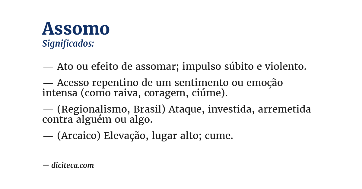 Significado de assomo