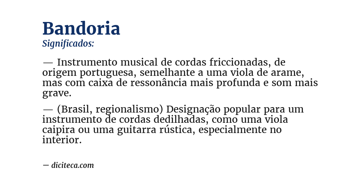 Significado de bandoria