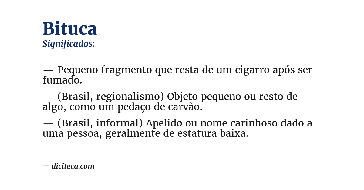 Significado de bituca