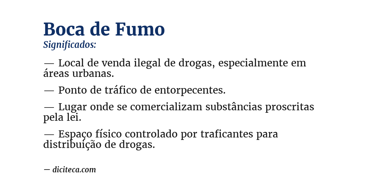 Significado de boca de fumo