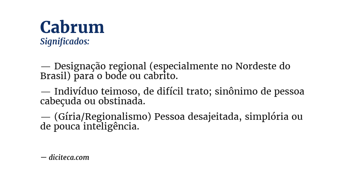 Significado de cabrum