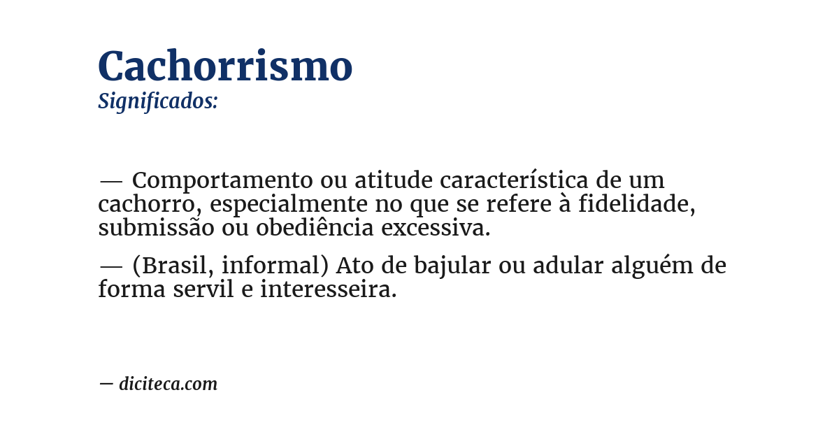 Significado de cachorrismo