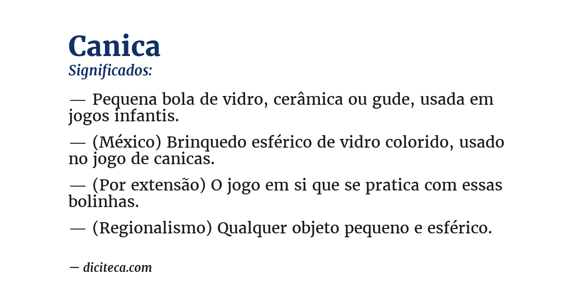 Significado de canica