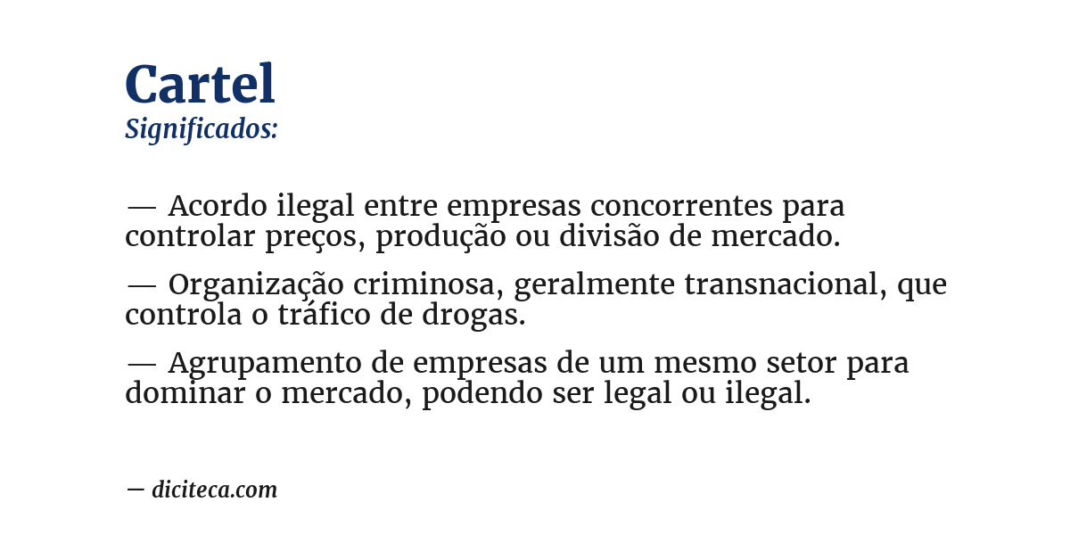 Significado de cartel