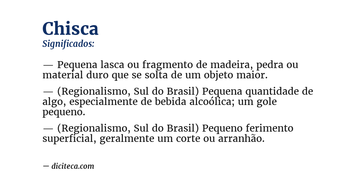 Significado de chisca