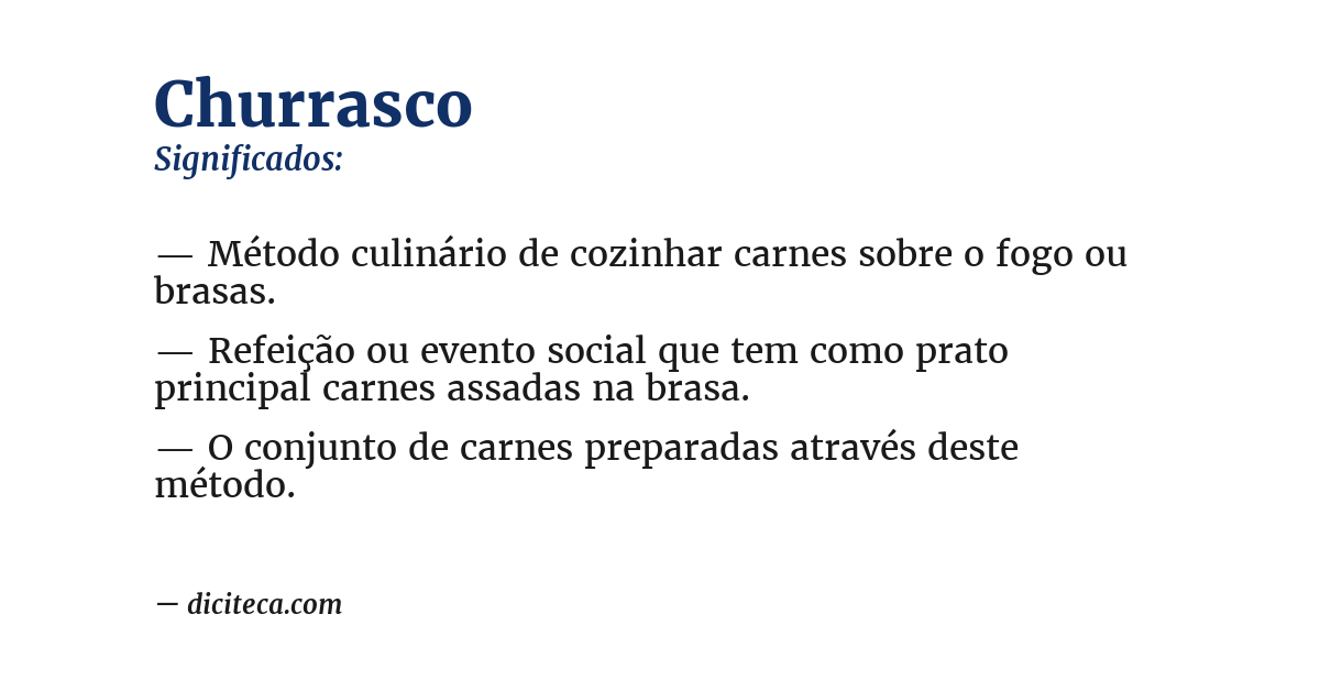 Significado de churrasco