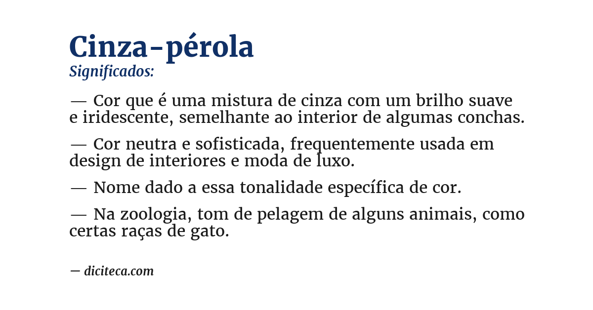 Significado de cinza-pérola