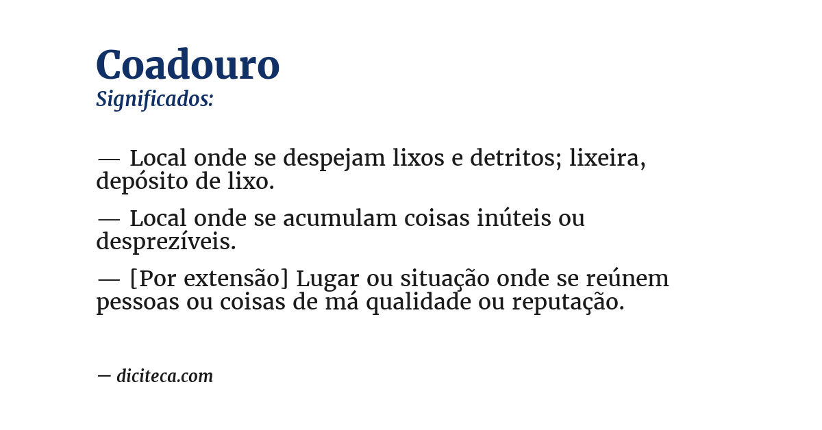 Significado de coadouro