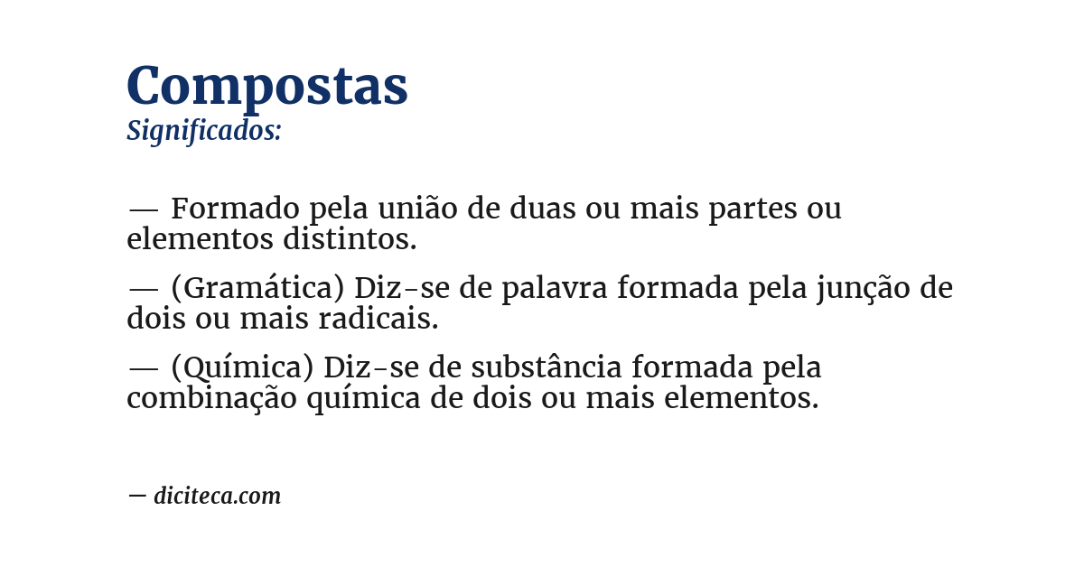 Significado de compostas