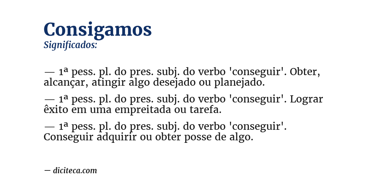 Significado de consigamos