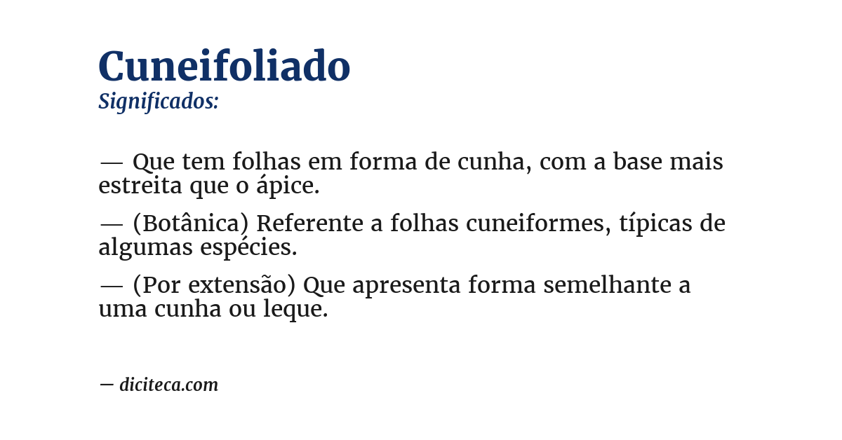Significado de cuneifoliado