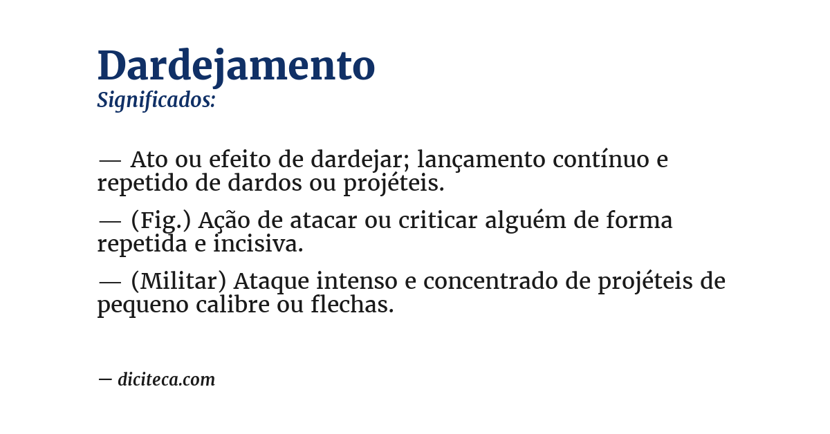 Significado de dardejamento