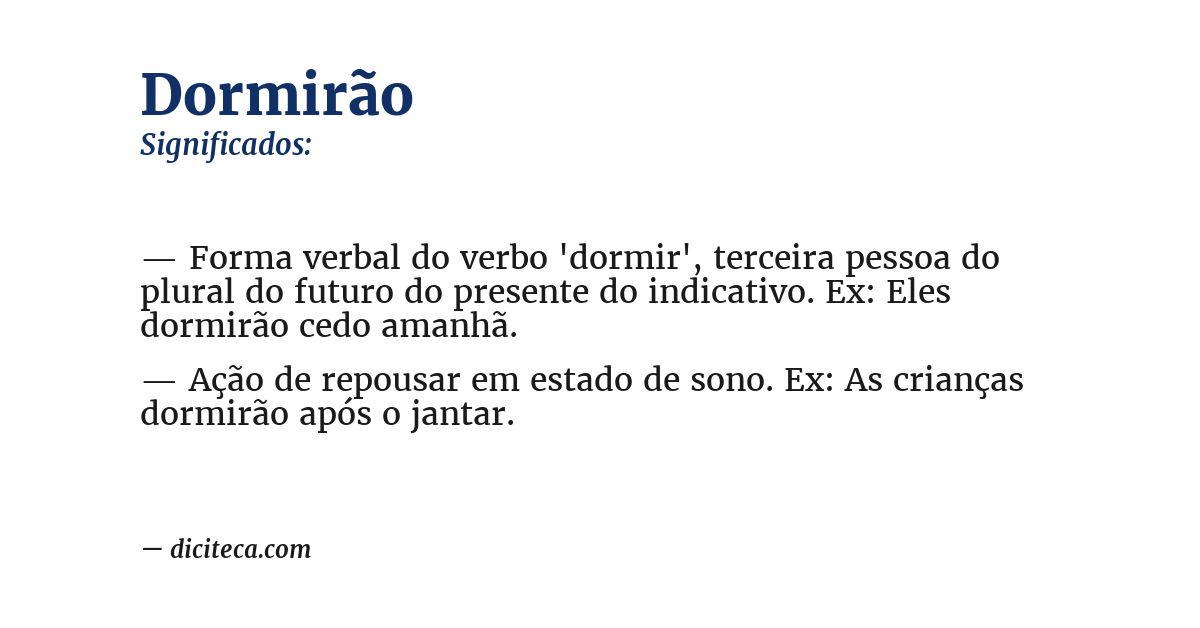 Significado de dormirão
