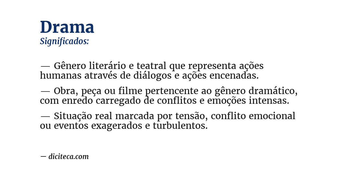 Significado de drama