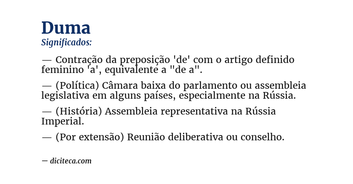 Significado de duma