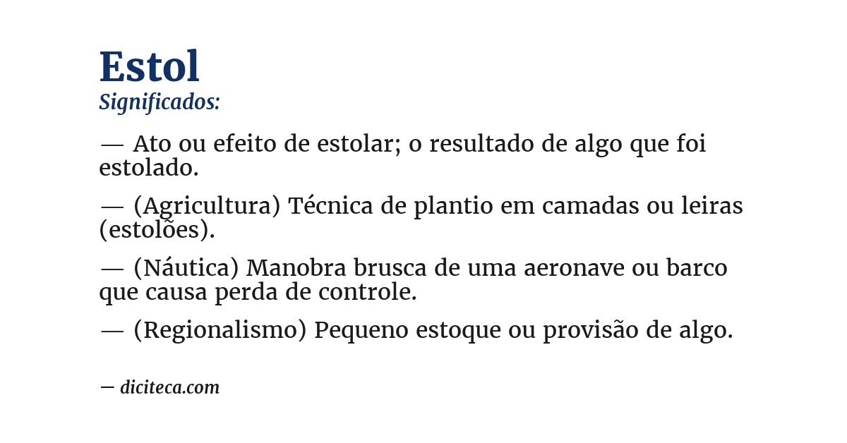 Significado de estol