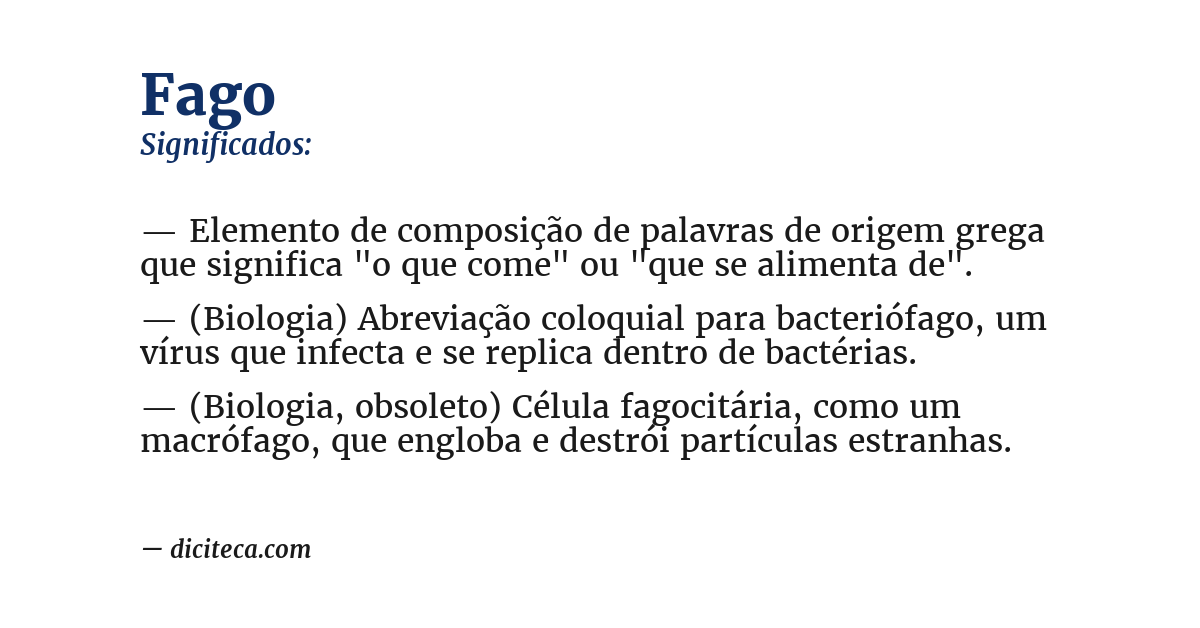 Significado de fago