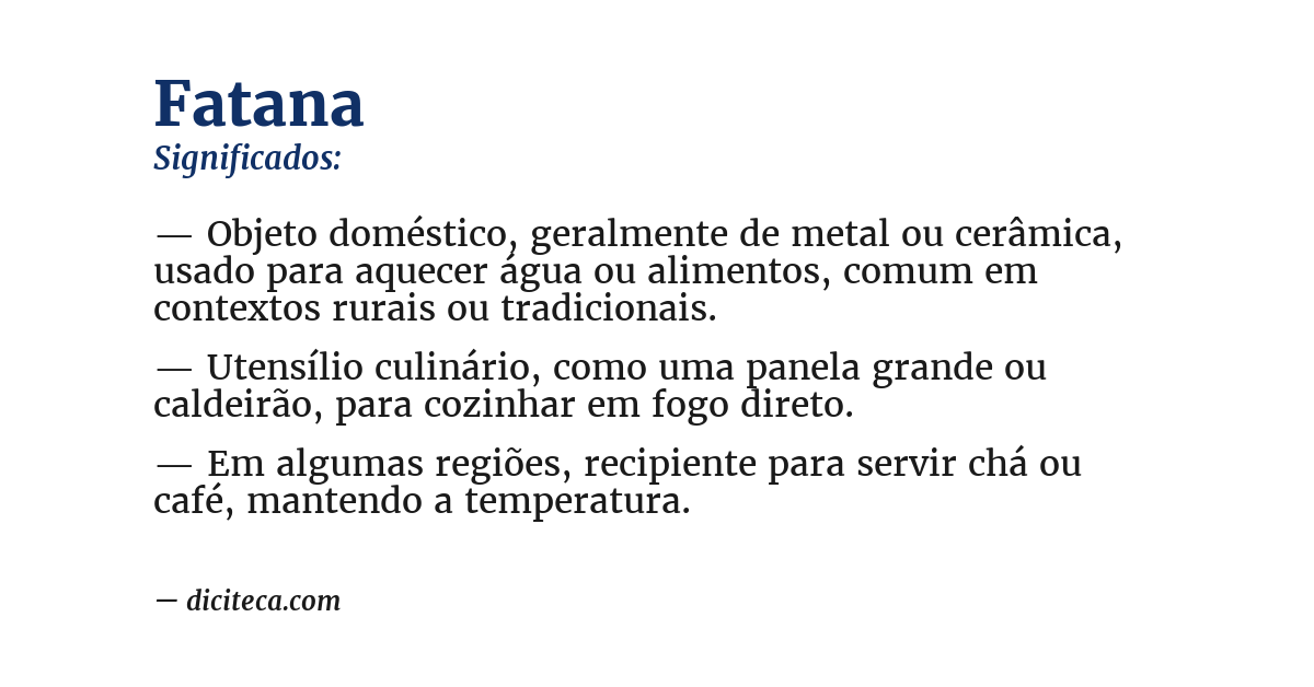 Significado de fatana