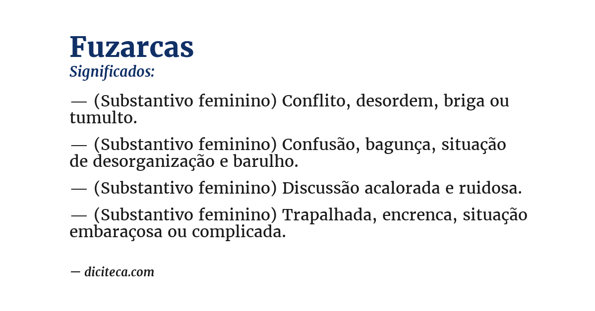 Significado de fuzarcas