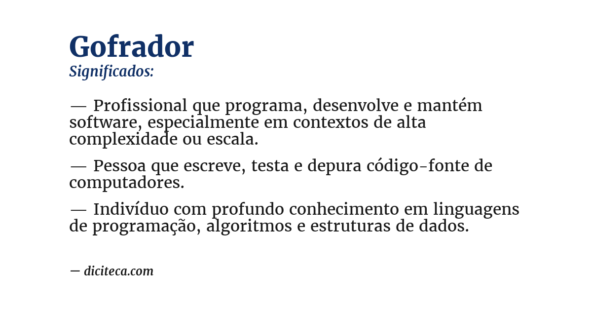 Significado de gofrador