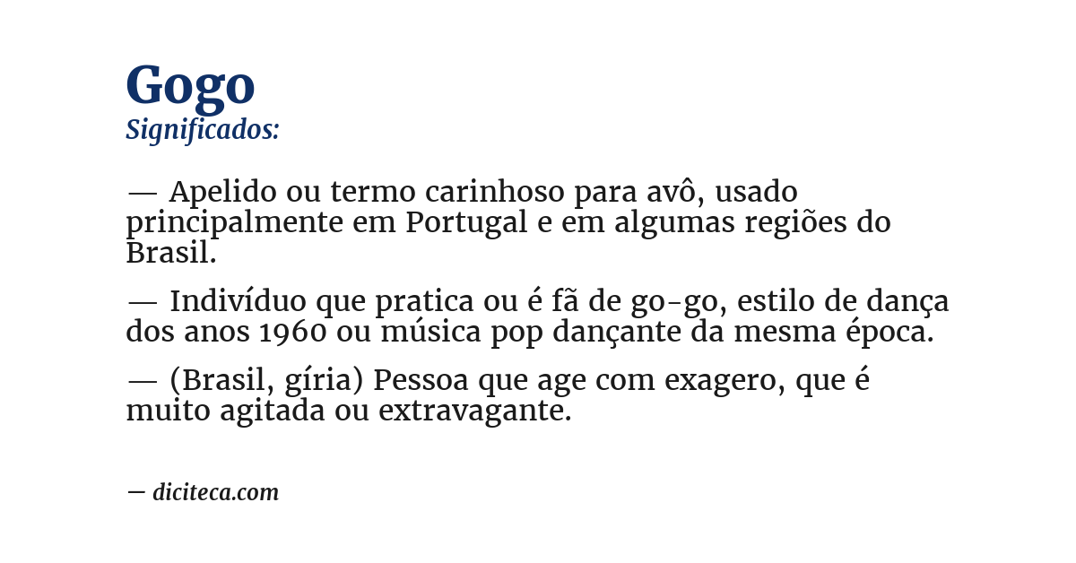 Significado de gogo