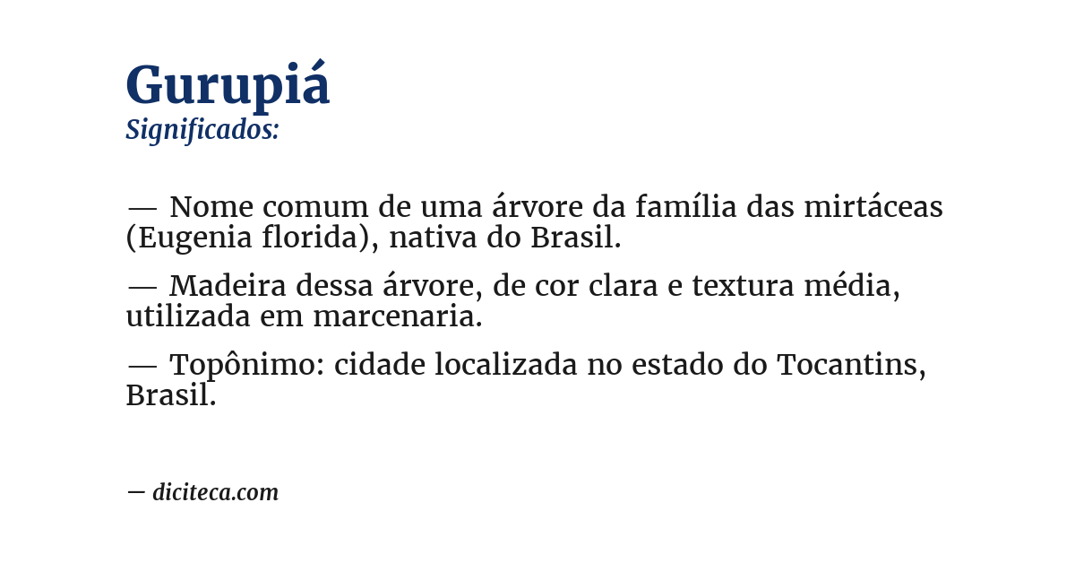 Significado de gurupiá