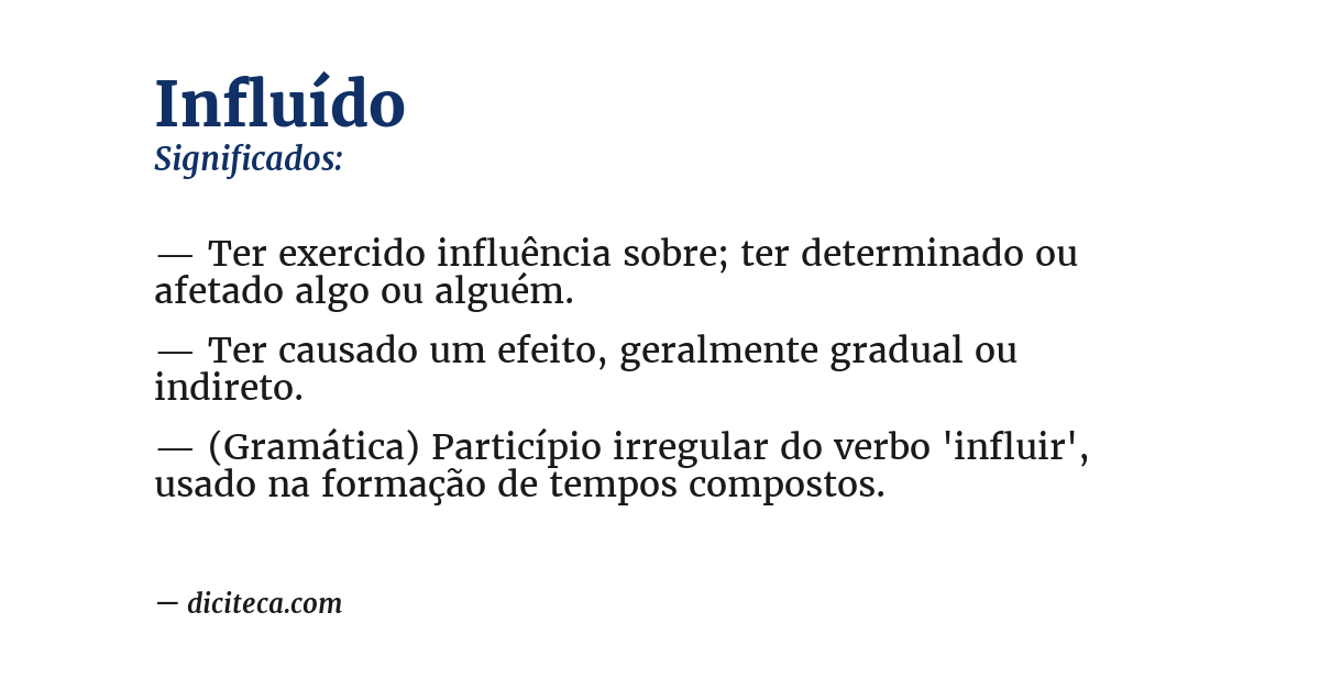 Significado de influído
