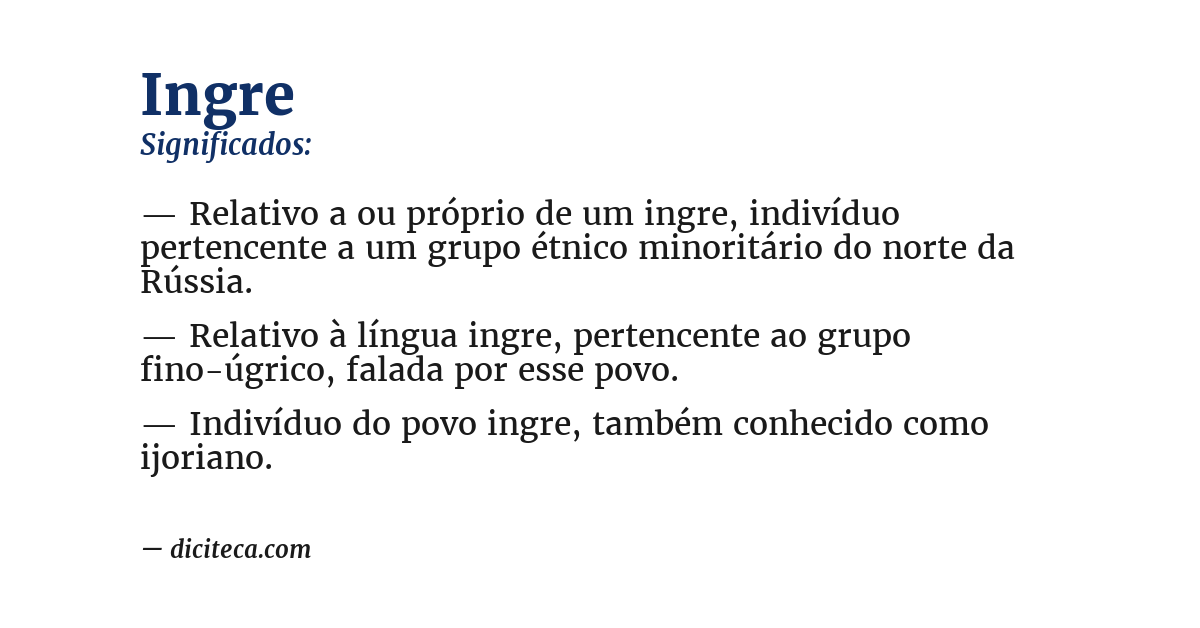 Significado de ingre