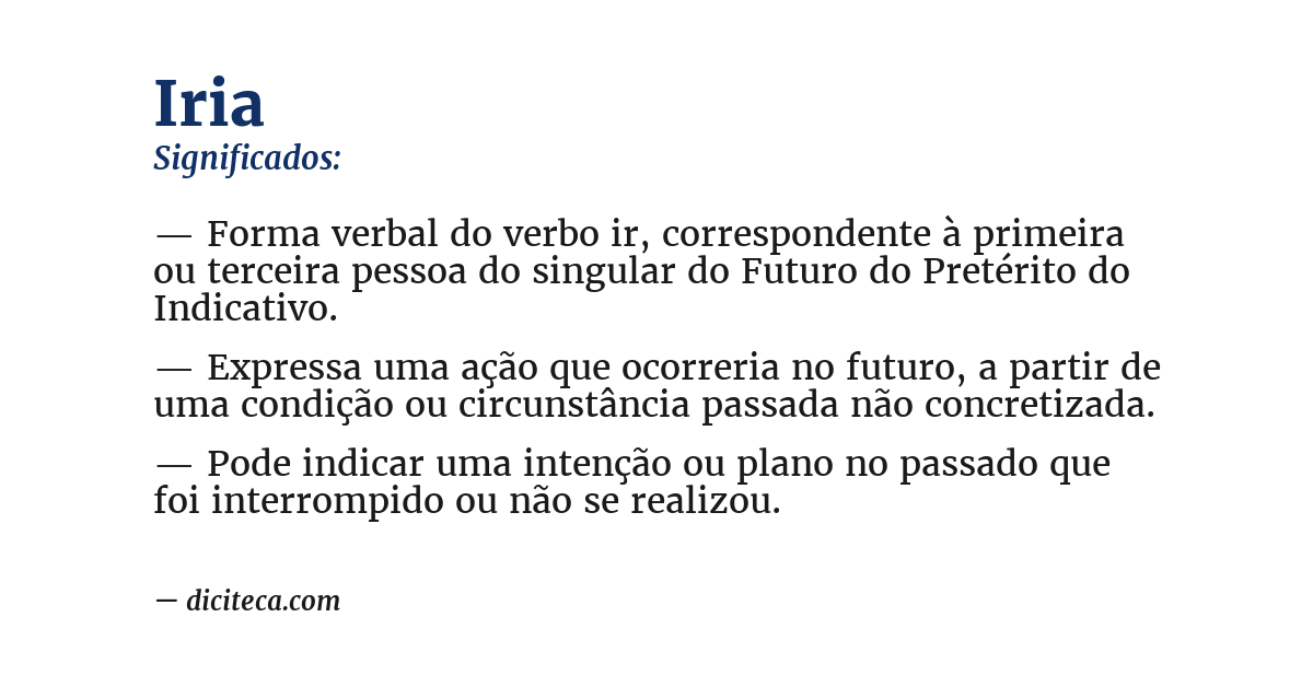 Significado de iria