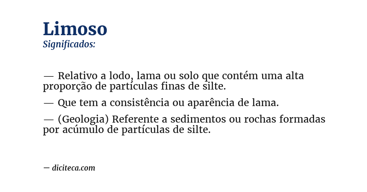 Significado de limoso