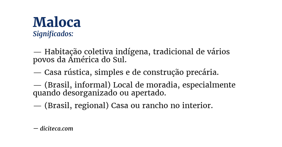 Significado de maloca